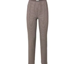 Stretchhose mit Hahnentritt-Jacquard