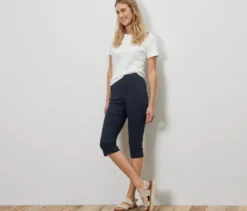 3/4-Stretchhose, navy