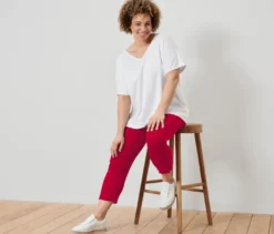 7/8-Stretchhose, rot