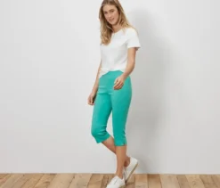 3/4-Stretchhose, türkis
