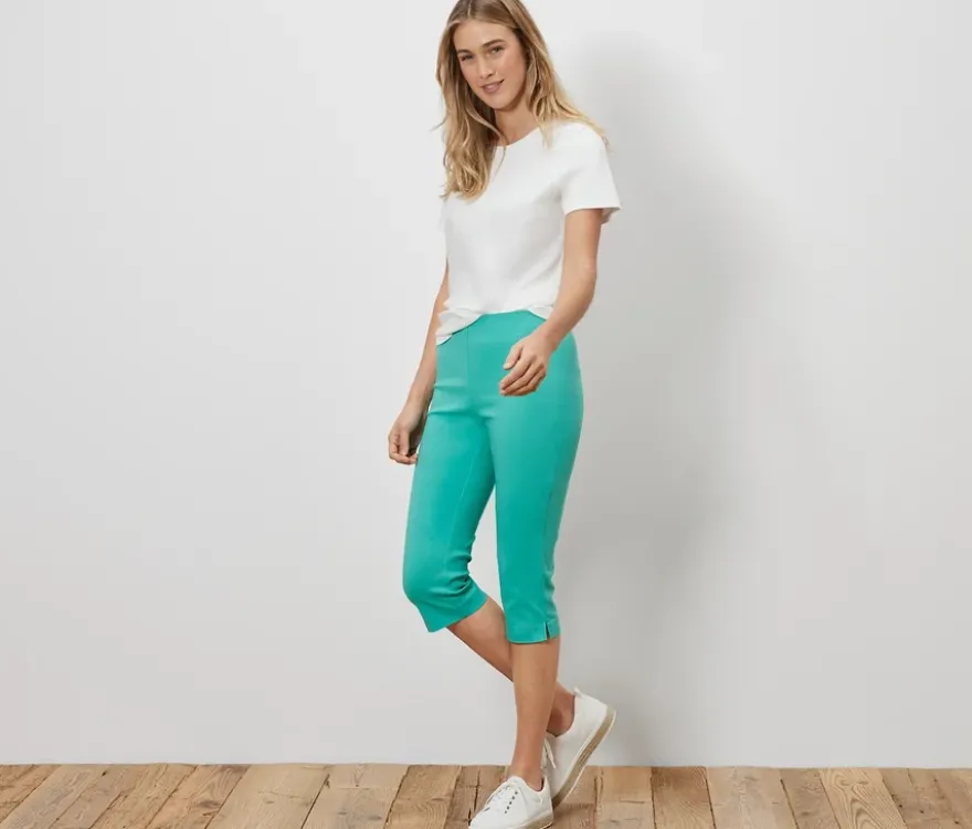 3/4-Stretchhose, türkis