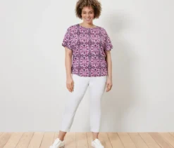 7/8-Stretchhose, weiß