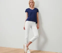7/8-Stretchhose, weiß