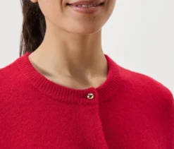 Strickcardigan mit goldfarbenen Knöpfen