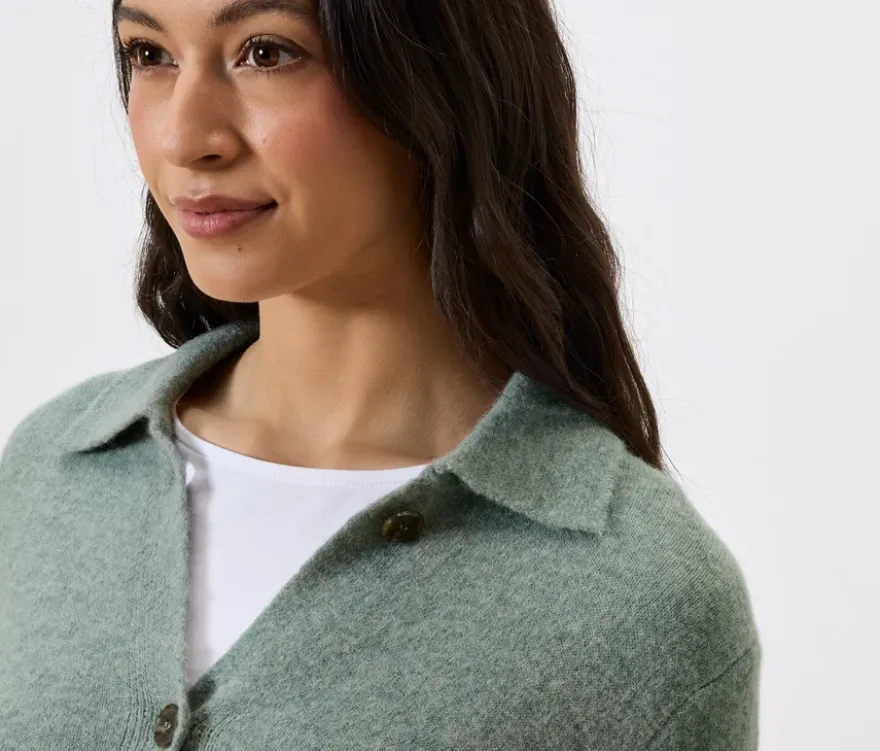 Strickcardigan mit Wolle