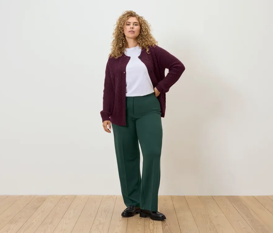 Strickcardigan mit Zopfmuster