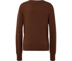 Strickcardigan, Wollmix, cognac