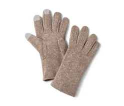 Strickfleece-Handschuhe, braun