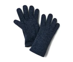 Strickfleece-Handschuhe, dunkelblau