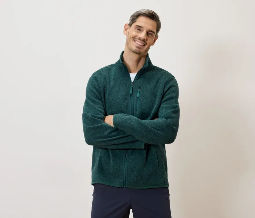 Strickfleece-Jacke