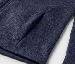 Strickfleece-Jacke, dunkelblau