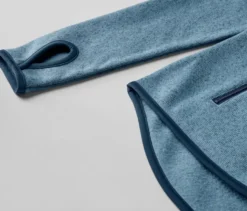 Strickfleece-Jacke, dunkelblau