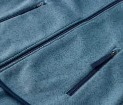 Strickfleece-Jacke, dunkelblau