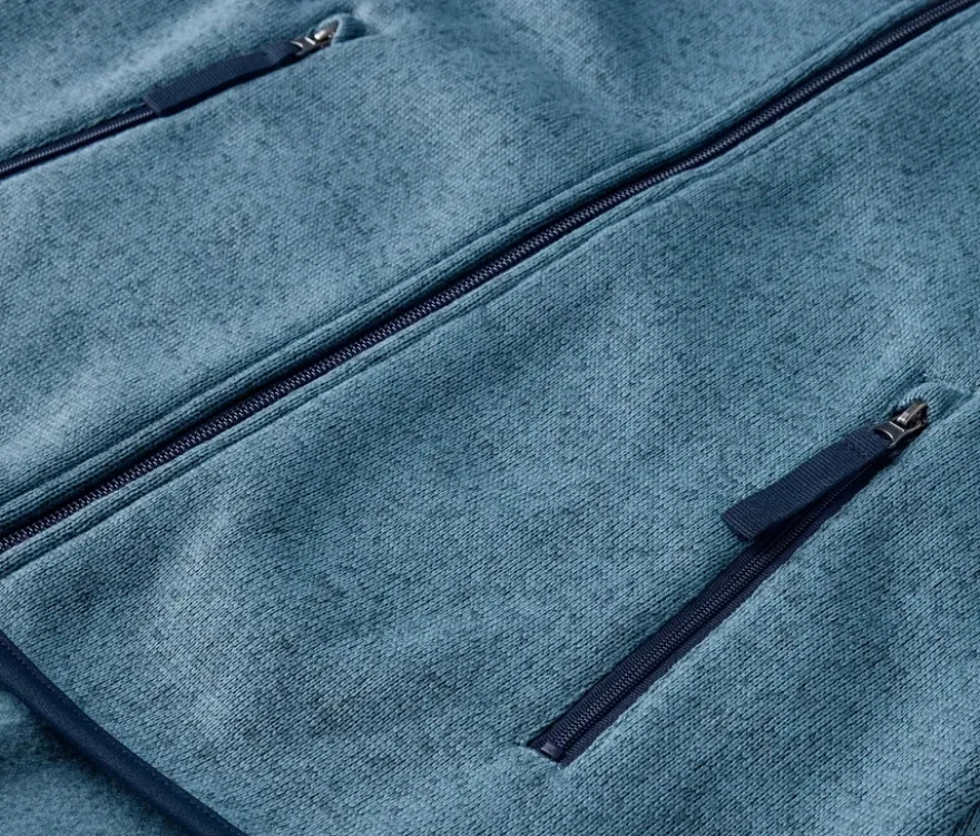 Strickfleece-Jacke, dunkelblau