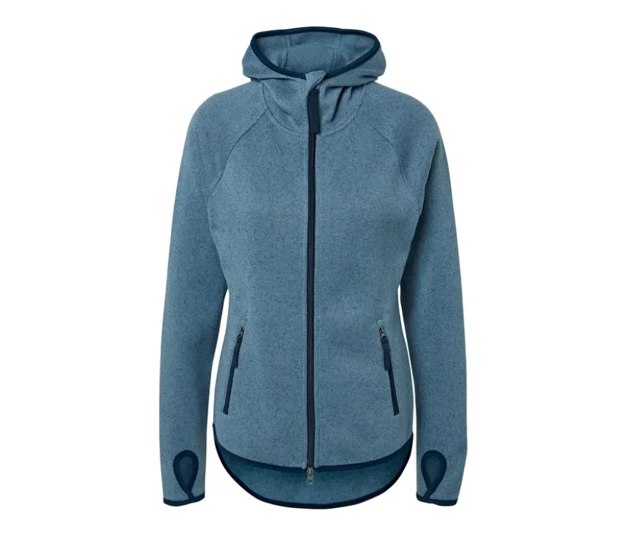 Strickfleece-Jacke, dunkelblau