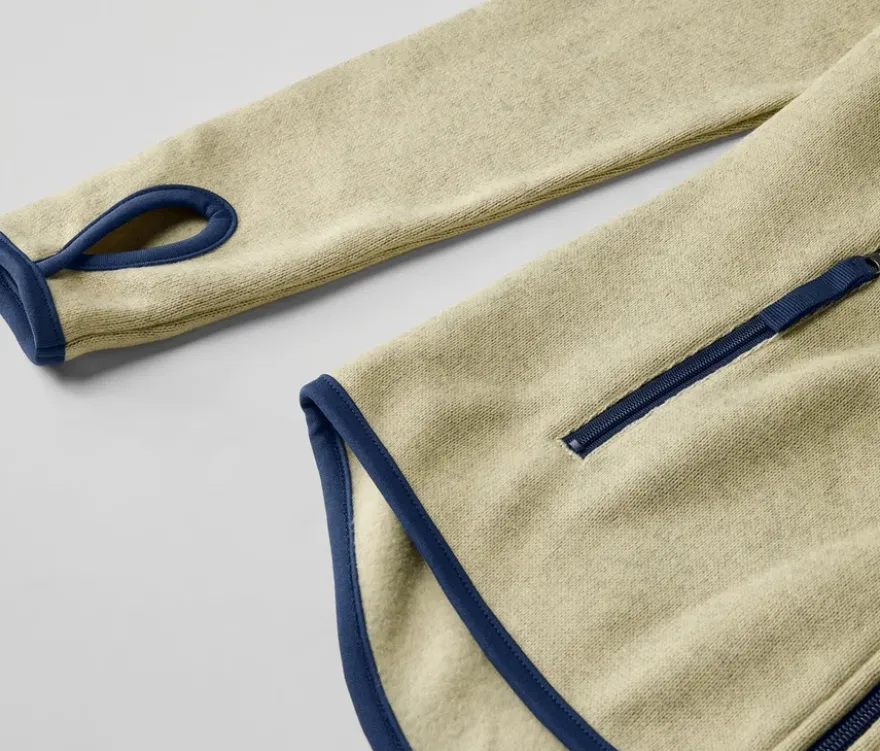 Strickfleece-Jacke, gelb