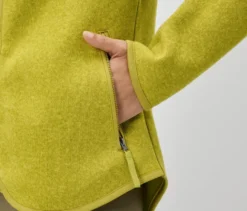 Strickfleecejacke, grüngelb