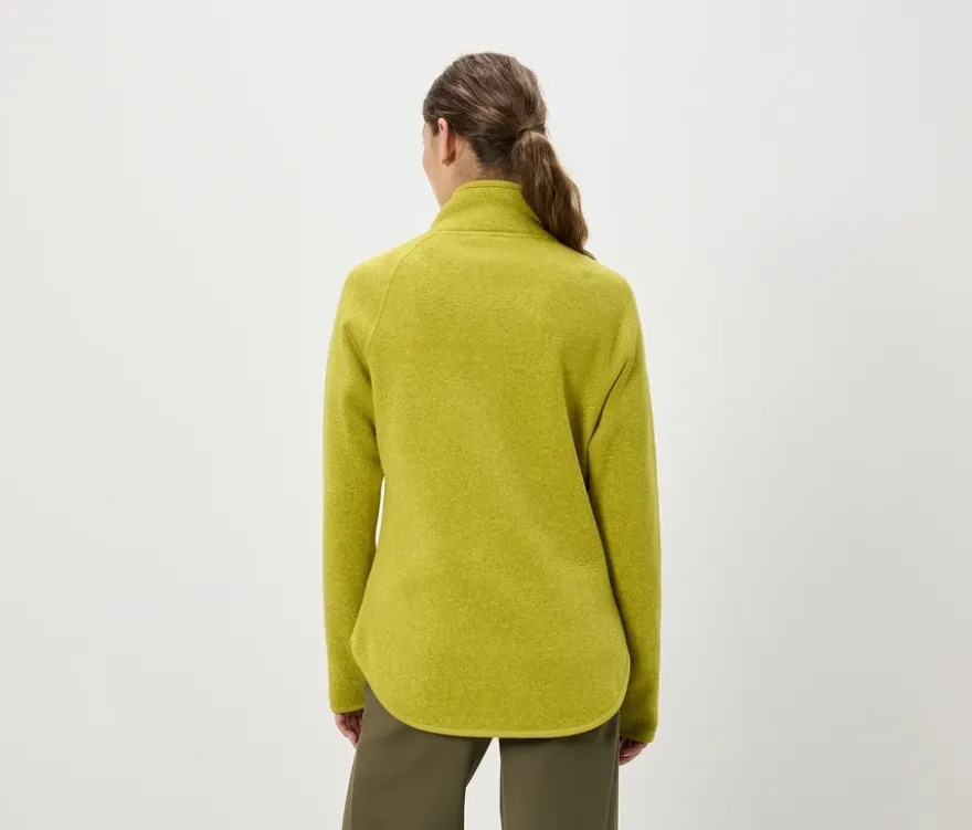 Strickfleecejacke, grüngelb