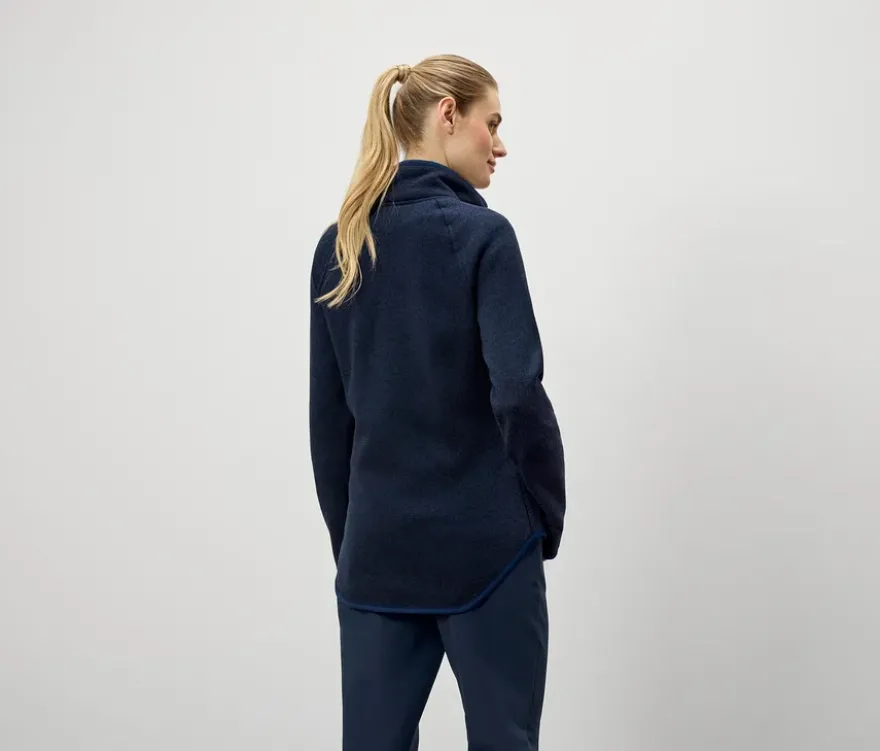 Strickfleece-Jacke, navy