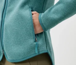 Strickfleecejacke, türkis
