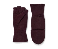 Strickfleece-Klappfäustlinge