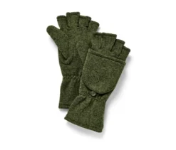 Strickfleece-Klappfäustlinge, khaki