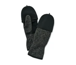 Strickfleece-Klappfäustlinge