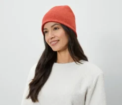 Strickfleece-Mütze, orange