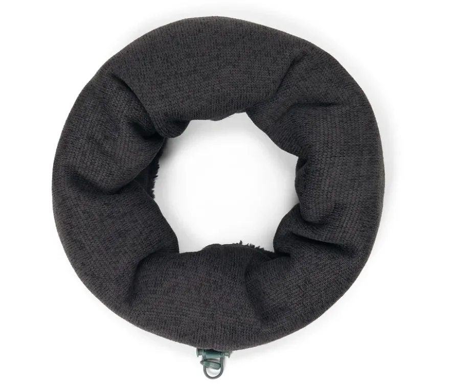 Strickfleece-Schlauchschal, anthrazit