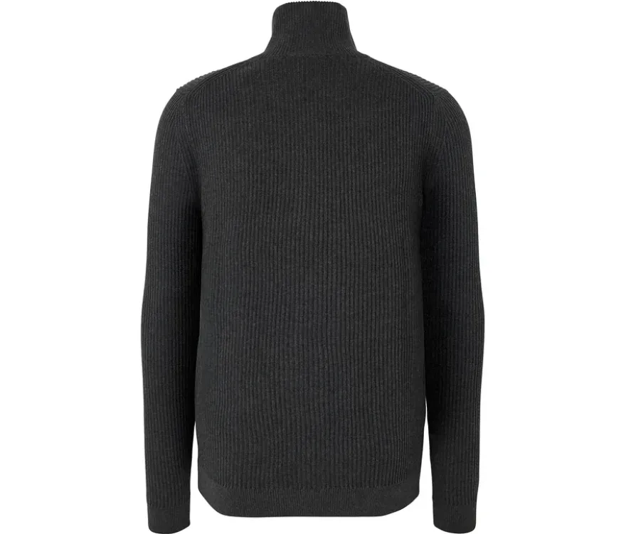 Strickjacke, anthrazit meliert
