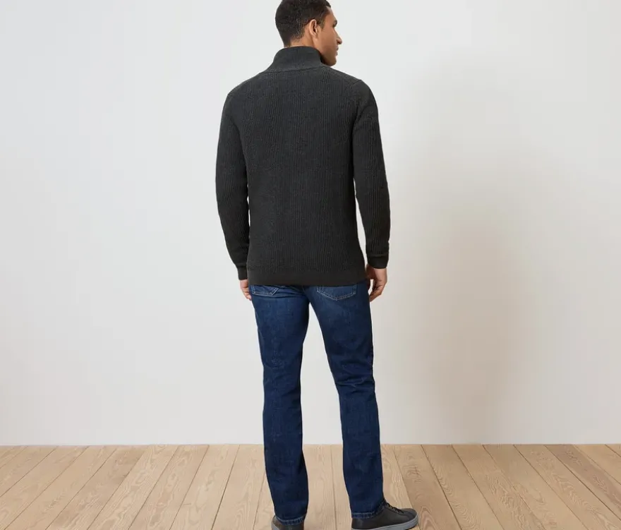 Strickjacke, anthrazit meliert