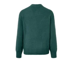 Strickjacke mit Wolle, dunkelgrün