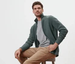 Strickjacke, salbei