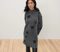 Strickkleid mit Rollkragen