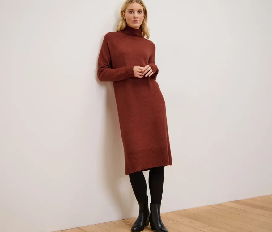 Strickkleid mit Wollanteil