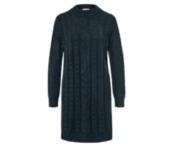 Strickkleid mit Zopfmuster