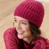Strickmütze, himbeere