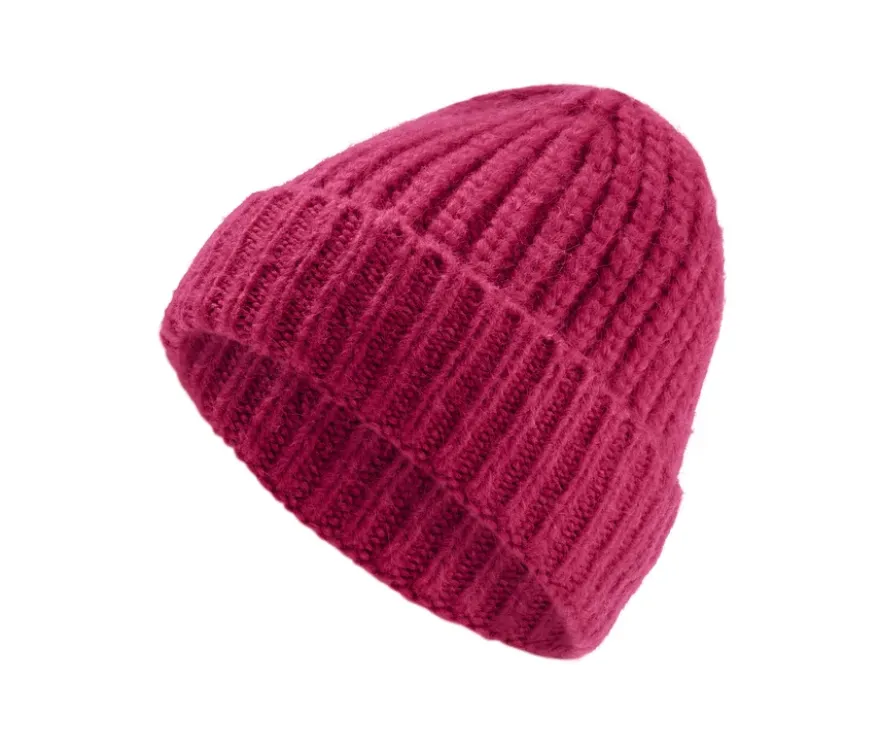 Strickmütze, himbeere