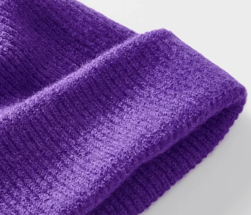 Strickmütze, lila