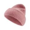 Strickmütze mit Wolle, rosé