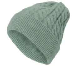 Strickmütze mit Zopfmuster