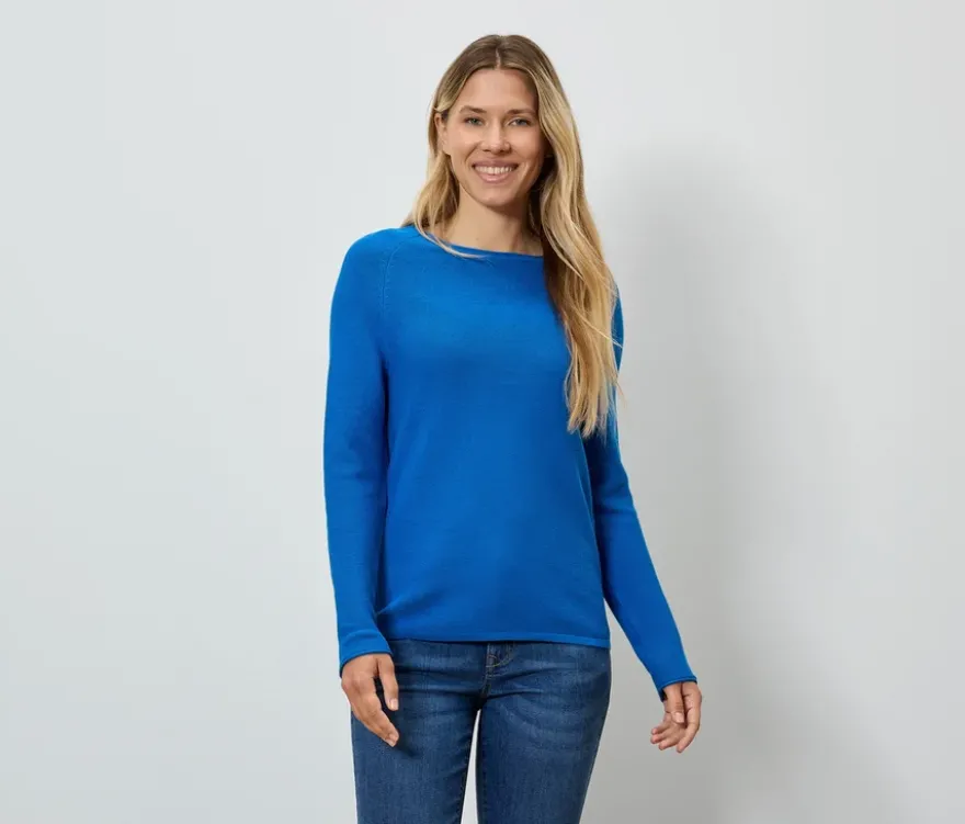 Strickpullover, blau