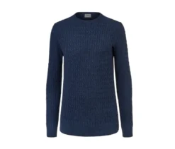 Strickpullover, blau meliert