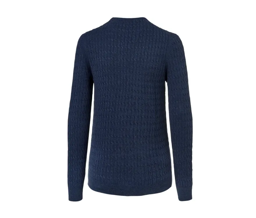Strickpullover, blau meliert