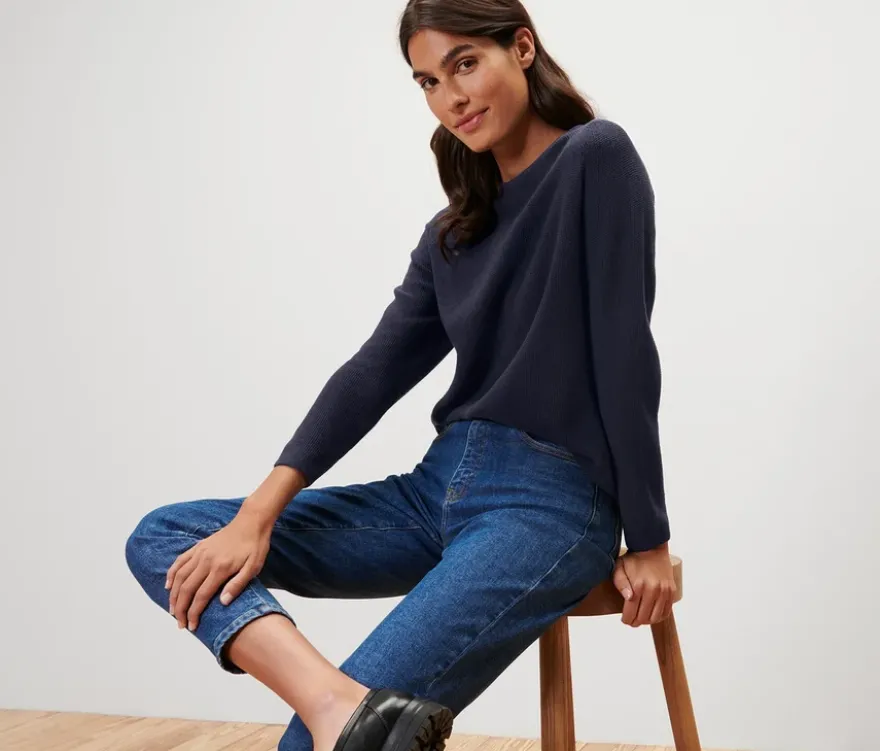 Strickpullover, dunkelblau