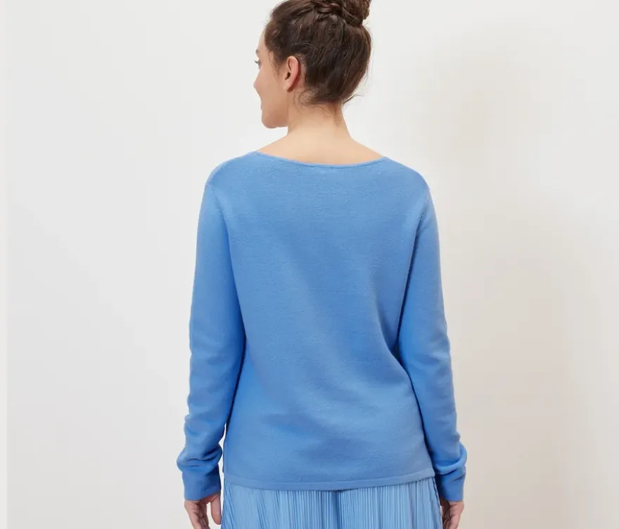 Strickpullover, hellblau