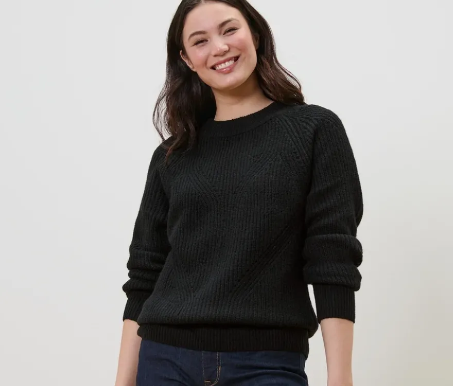 Strickpullover, schwarz