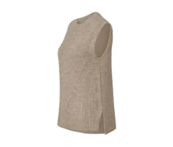 Strick-Pullunder, beige meliert