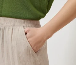 Strukturierte Palazzohose, sand