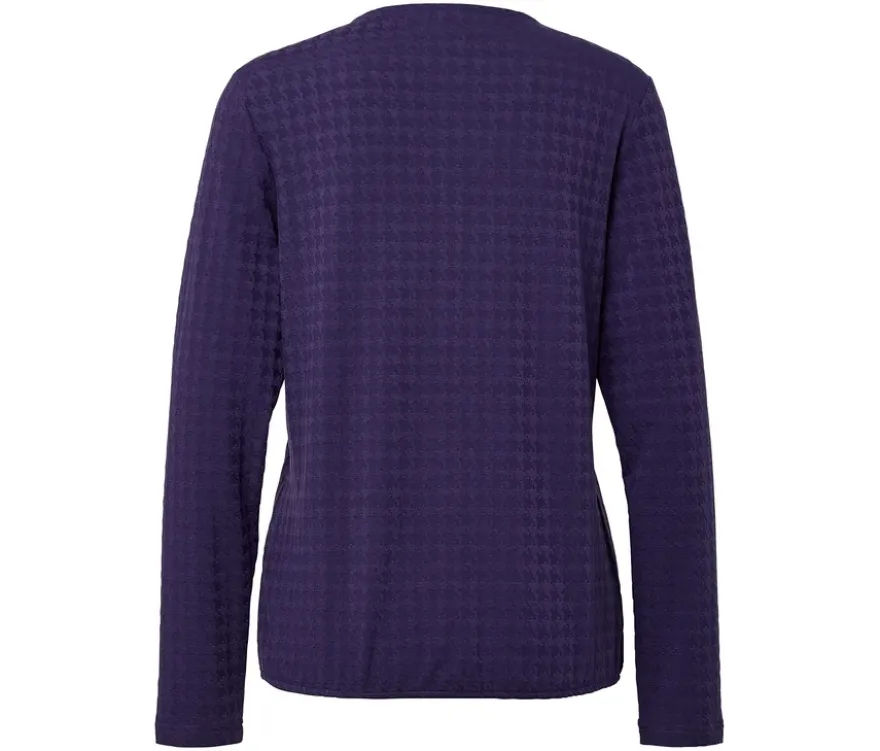 Strukturiertes Langarmshirt, pflaume
